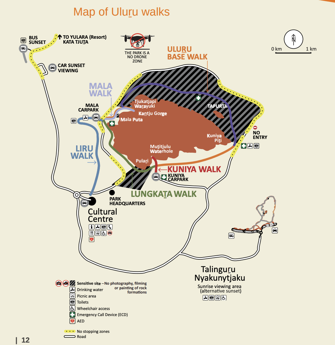 Mapa de Uluru