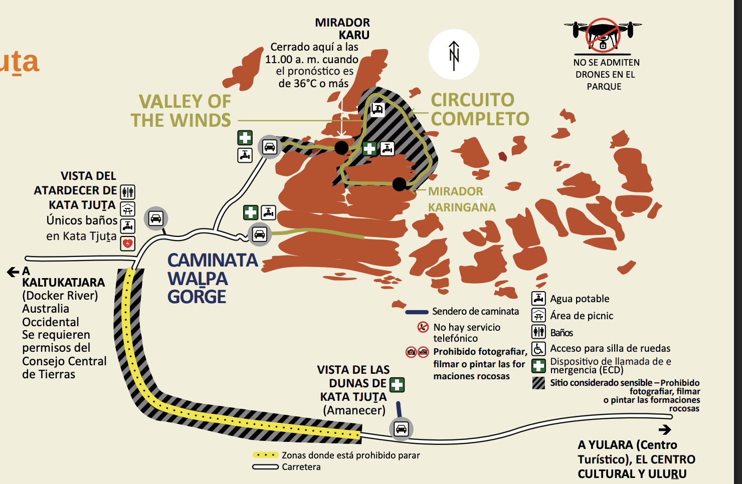 Mapa de Kata Tjuta